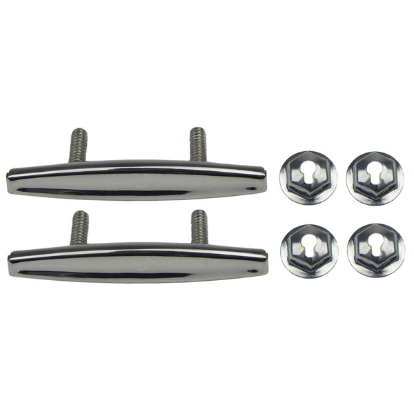 1970-72 Chevrolet Chevelle El Camino Vertical Door Panel Emblems With Mounting Clips 2pc