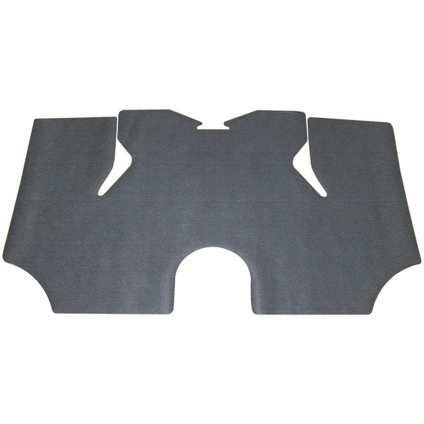 1973-77 Chevrolet Chevelle Trunk Mat Aqua Blue Black Herringbone With Foam Backing 1pc