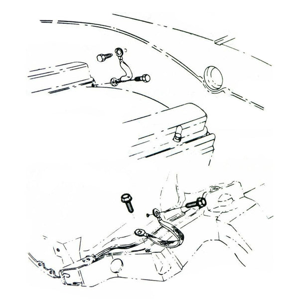 1964 Pontiac A-Body Radio Suppression Ground Straps With Bolts 7pc