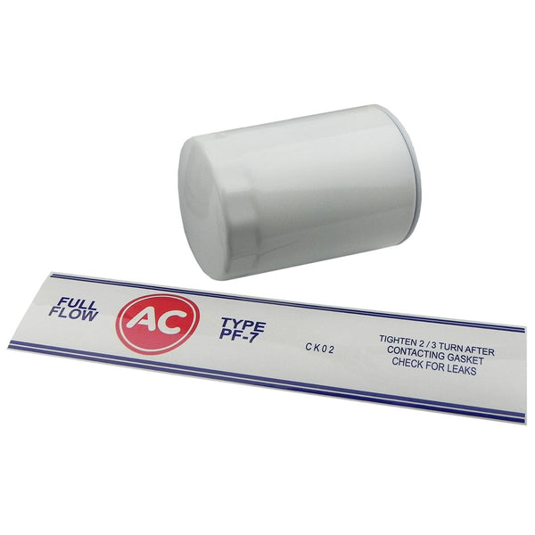 1961-66 GM PF-7 Oil Filter Sticker & White Filter w/ AC Logo