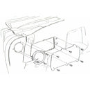 1964-74 GM A-Body X-Body 1967-69 F-Body Non AC Heater Box Firewall Hole Delete Plate 1pc