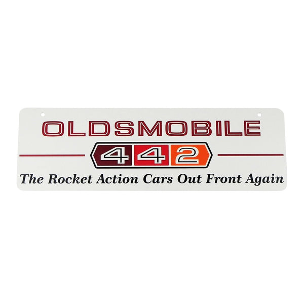 White - Olds 442 Rocket Action Cars Out Front Again 18"x6"
