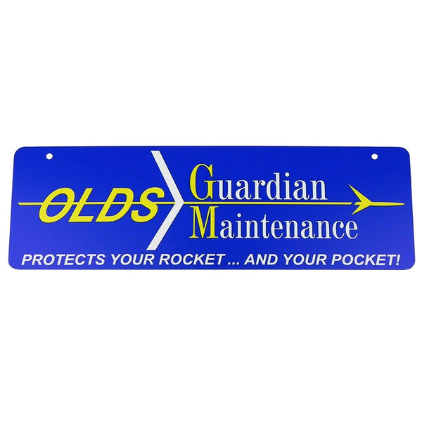 Blue - Olds Guardian Maintenance - Protect Your Rocket 18"x6"
