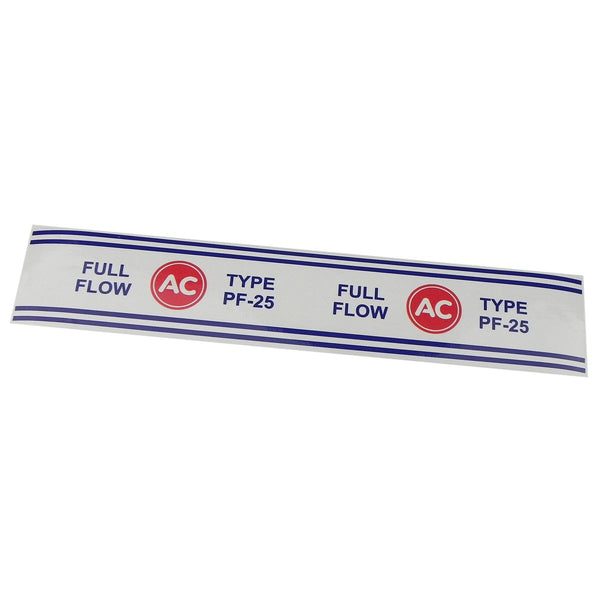 1960-79 GM PF-25 Oil Filter Decal