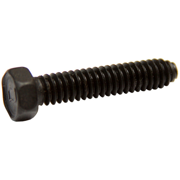 Oldsmobile front timing cover bolt. 1/4"-20 x 1 1/4" bolt, 3/8" head. Finish: black phosphate & oil