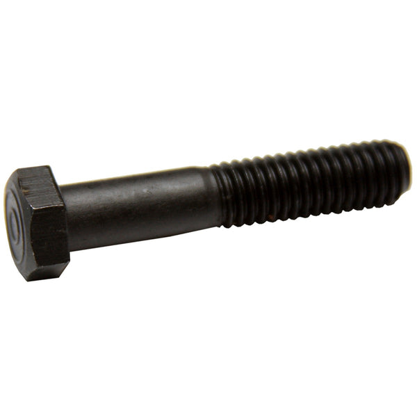3/8" - 16 x 2" x 1 1/8" Thread, Grade 8 Hex Bolt, 9/16" Head. Pontiac Exhaust Manifold Bolt. Finish: Black Phosphate & Oil.