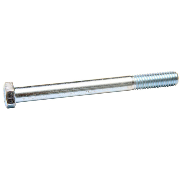 3/8" - 16 x 4" x 1 1/8" Thread, Grade 8 Hex Bolt, 9/16" Head. Pontiac Timing Chain Cover Bolt. Finish: Silver/ Zinc.