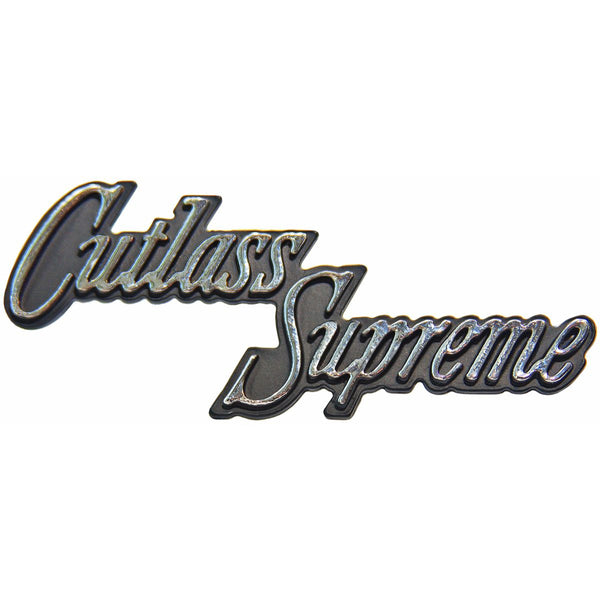 1970-72 cutlass Supreme Glove Box Emblem with two self cutting nuts. 3pc