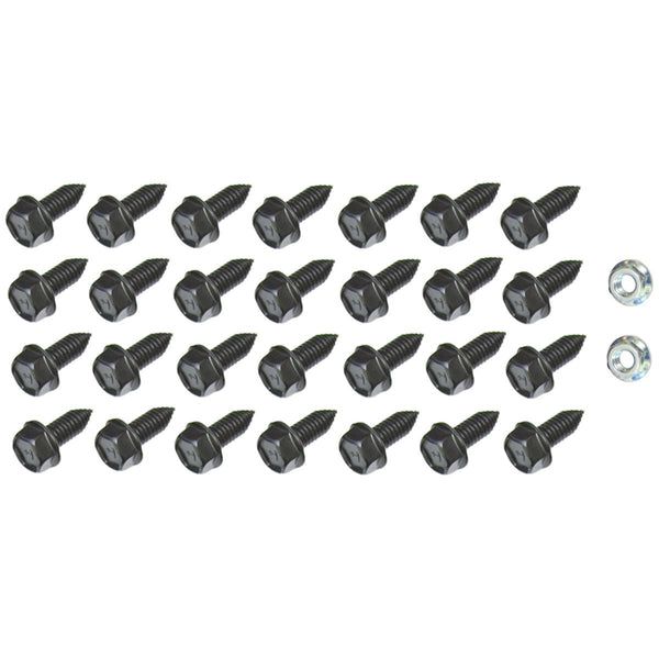 1966-67 Oldsmobile Cutlass Core Support Hardware. Headlight buckets, hood latch, horns, center support. 30pc