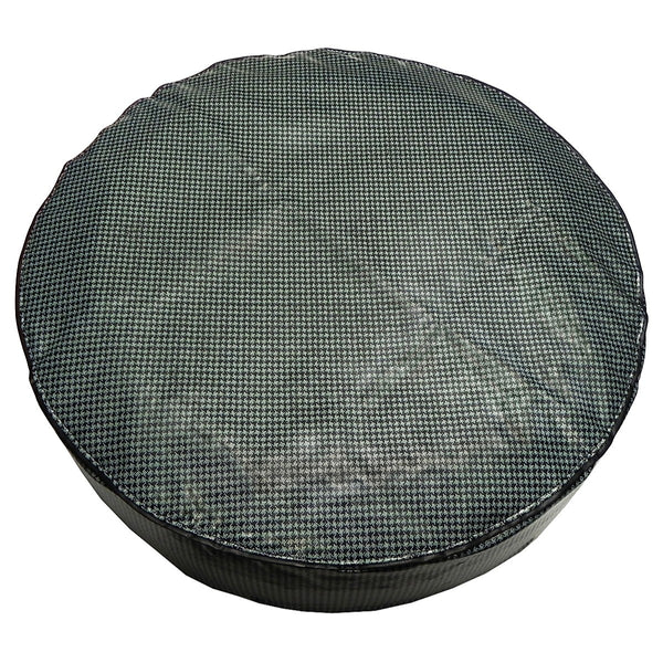 1964-72 GM Spare Tire Cover, Aqua Houndstooth