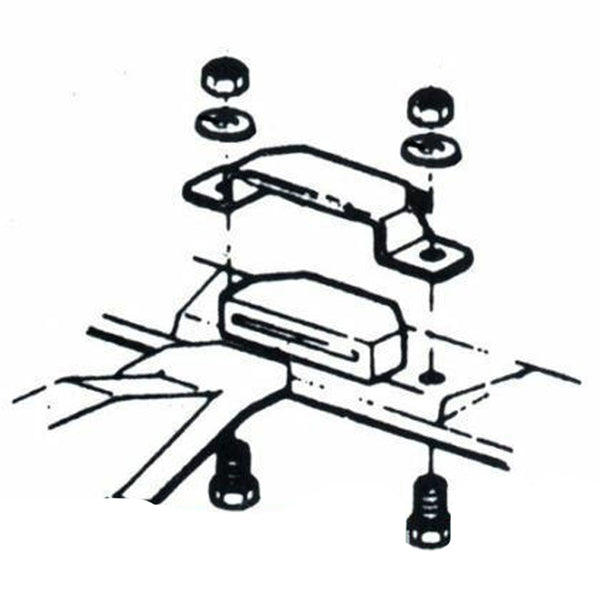 1968-72 Transmission Cross Mount Brackets and Insulators