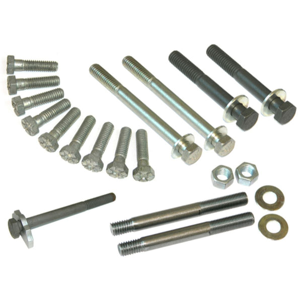 1969-79 Pontiac Engine Water Pump & Timing Chain Cover Bolts with Studs & Cover Lock 25pc