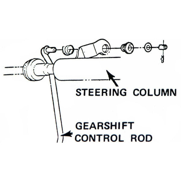1969-77 GM A-Body Back Drive Steering Column Rod Rubber Insulator & Plastic Bushing.2pc