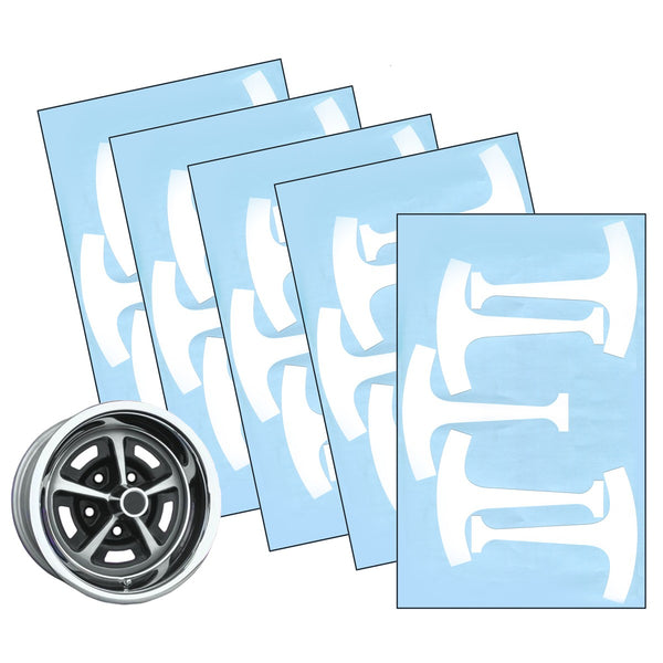 1969-70 Chevelle 1969 Camaro Nova 1970-72 Cutlass 1968-72 Mopar 1968-72 AMC Rally Wheel 14" & 15" Vinyl Mask Stencil