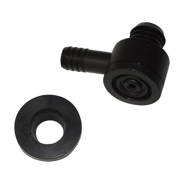 1964-78 GM (All Models) Booster Check Valve (Black) w/Grommet 2pc