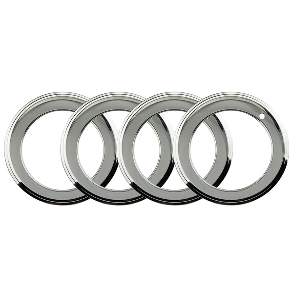 1964-81 GM 14 x 7 x 2 Rally Wheel Stainless Steel Trim Ring Kit 4pc