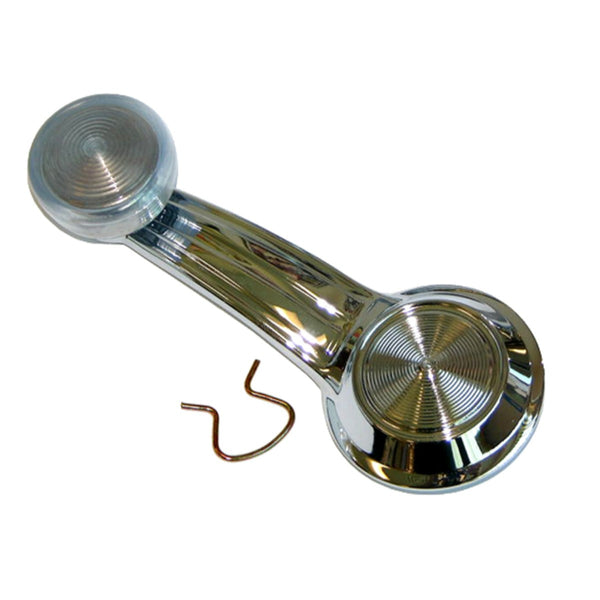 1964-81 GM A-body Interior window regulator handle clear knob, with clip - Each. Used on Hundreds of GM Cars and Trucks.