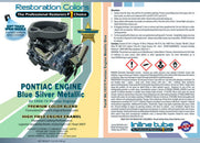 1966-70 Pontiac all V8 Engine Metallic Blue Paint 1pc