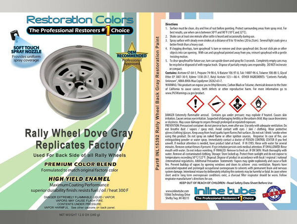 Rally Wheel Backside Dove Gray - Spray Paint. Used as the base or backside on many GM factory rally wheels.
