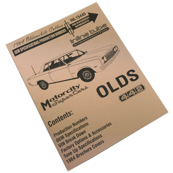 1964 Oldsmobile Cutlass OEM Specifications/Production Numbers Booklet