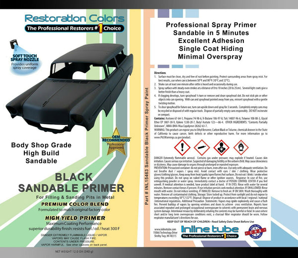Black Sandable Body Shop Grade Primer 1pc
