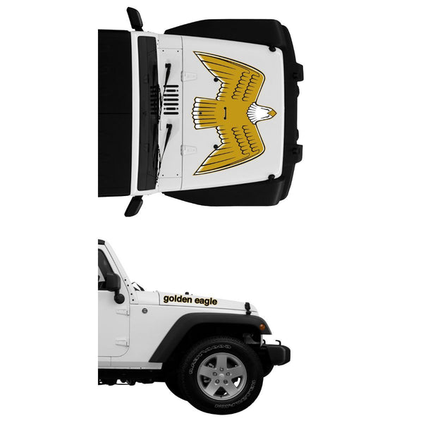 3M Hood Vinyl Graphic Decal Kit 1976-2016 Golden Eagle Jeep CJ7 YJ JK TJ Wrangler