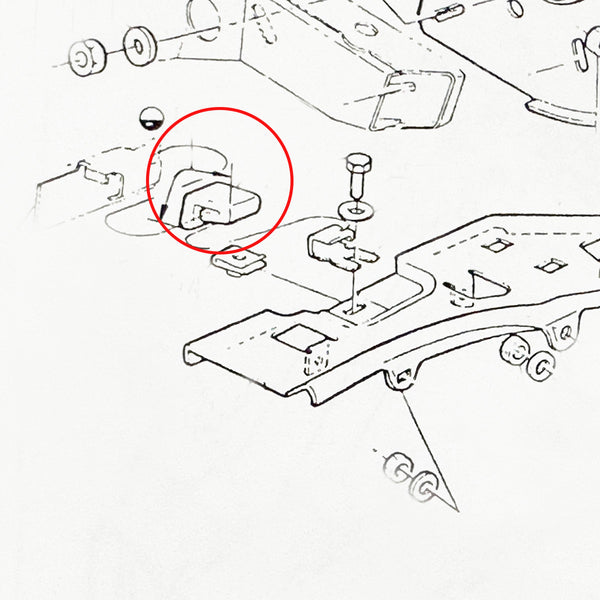 1970-72 Pontiac Lemans GTO Front Bumper Bracket Stabilizer Bushing At Core Support 2pc