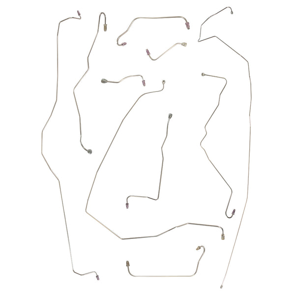 1972-76 Jensen Healey Complete Brake LIne Kit 10pc, OE Steel