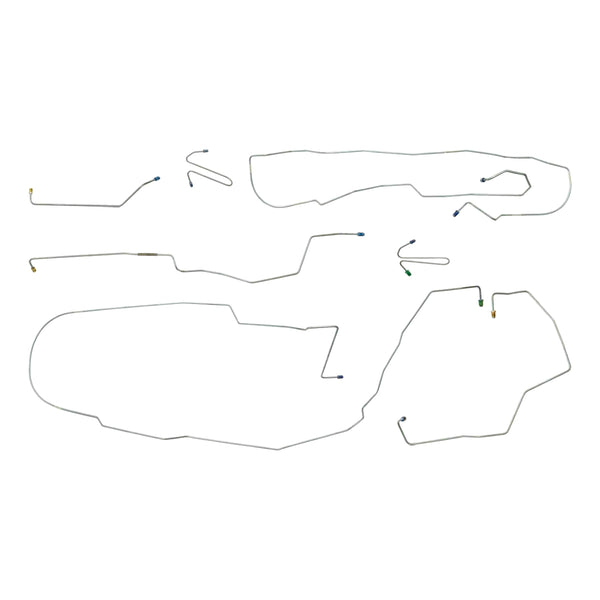 2002-05 Jeep Liberty Disc/Disc Non ABS Complete Brake Line Kit, 7pc OE