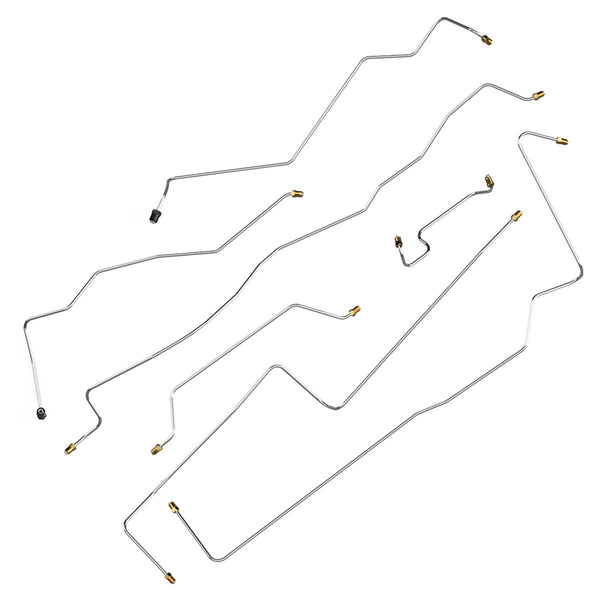 1967 Jeep Willys Jeepster Commando, Complete Brake Line Kit, 8pc, OE Steel
