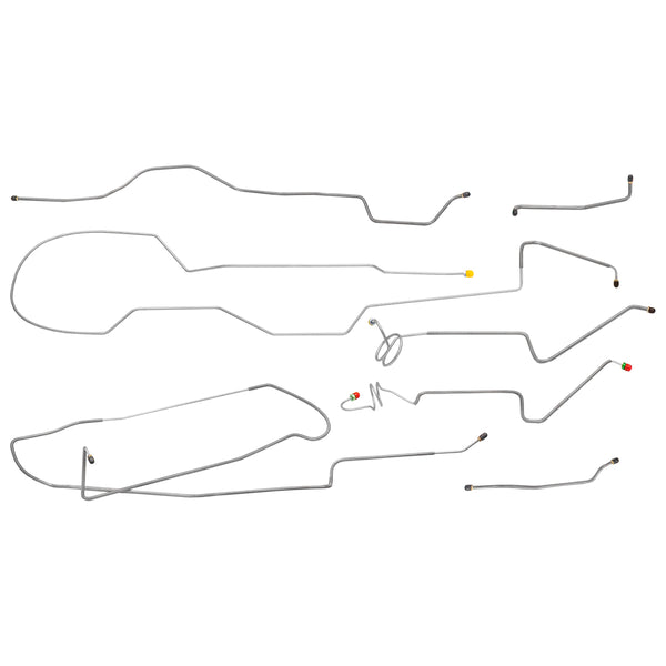1974-79 Jeep J-10 Std. Cab Shortbed w/Dana 44 Brake Line Kit 7pc, OE Steel