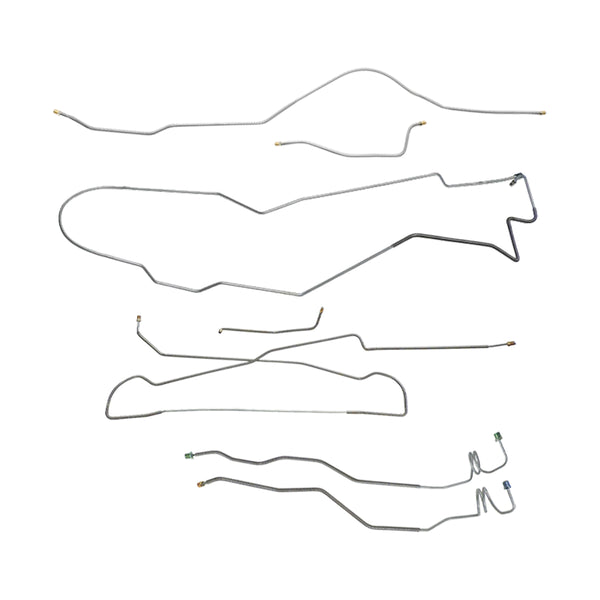1976-79 Jeep J10 4WD Std. Cab Longbed Brake Line Kit 7pc, OE Steel