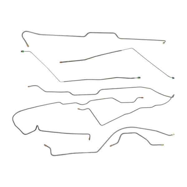 1979 Jeep CJ-7 AMC 20 Narrow Axle & MT Complete Power Brake Line Kit 7pc, OE Steel