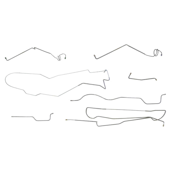 1980-81 Jeep J-10 w/AMC 20 Std. Cab Longbed Brake Line Kit 7pc, OE Steel