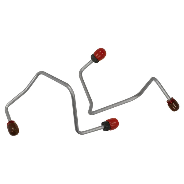 1987-95 Jeep Wrangler YJ Power Brake Master Cylinder Lines Standard Fittings 2pc, OE Steel