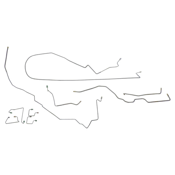 1995-96 Jeep Grand Cherokee 4WD w/o ABS Complete Disc Brake Line Set 10pc, Stainless