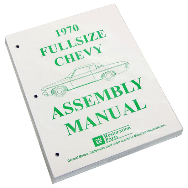 1970 Chevrolet Full Size Car Factory Assembly Manual