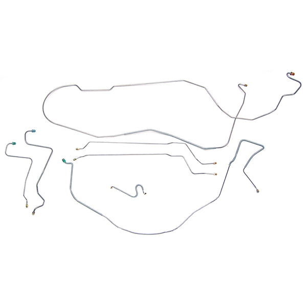 1961-63 Lincoln Complete Brake Line Kit 7pc, OE Steel