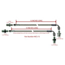 GM Master Line - 15" Pair (-3AN Female to -3AN Female 90 Kit Includes: (2) Braided Hoses, (2) Master Fittings, (2) Prop. Valve Fittings