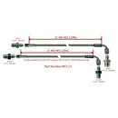 GM Master Line - 21" Pair (-3AN Female to -3AN Female 90 Kit Includes: (2) Braided Hoses, (2) Master Fittings, (2) Prop. Valve Fittings
