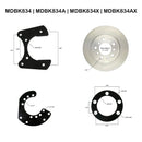 Mopar Rear Disc Conversion Kit w/ Cross-Drilled & Slotted Rotors w/ E-Brake Cable Brackets (Cables Sold Separately)