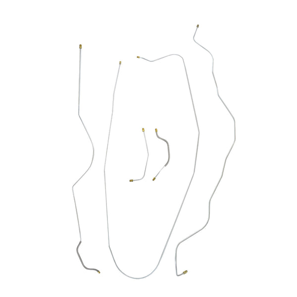 1949-51 Mercury Manual Drum Brake Line Kit 5pc, OE Steel