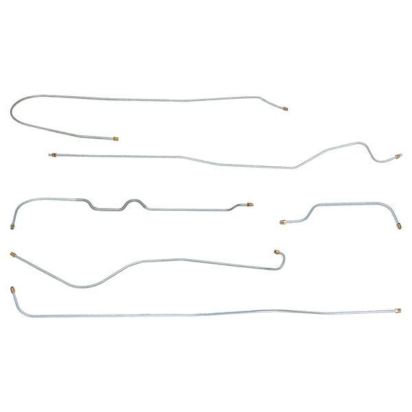 1958 Mercury Montclair Manual Drum Brake Line Kit 6pc, OE Steel