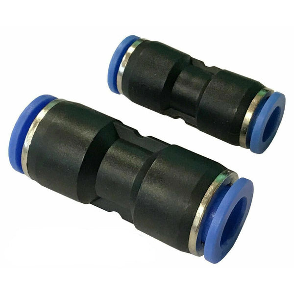 10mm 8mm AN5 6 Nylon Plastic Tubing Connector Union Fuel Return & Vapor Gas 2pc