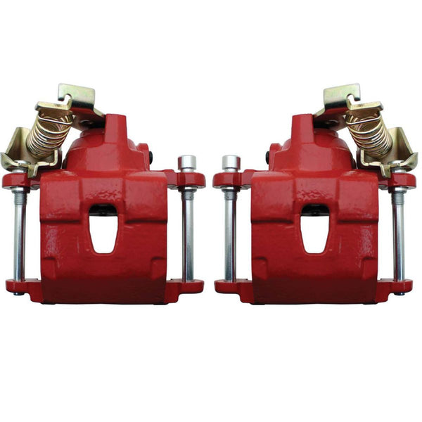 GM Rear Red Powder Coated Caliper With Parking Brake Pair