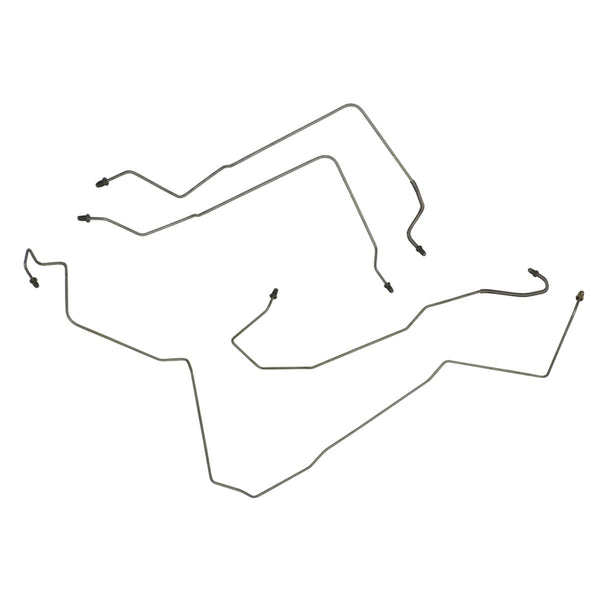 1999-00 Oldsmobile Alero Front Disc/Rear Drum w/ABS (Side of ABS) Power Disc Front Brake Line Kit 4pc, OE Steel