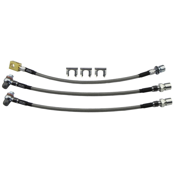 1966-67 GM A-Body Cutlass / 442 - Front Disc Single Piston Calipers / Rear Drum, 3 Hose Kit, 8pc