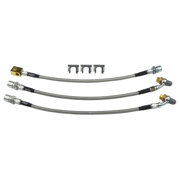 1979-89 Oldsmobile Cutlass Stainless Braided Brake Hose Kit 3pc