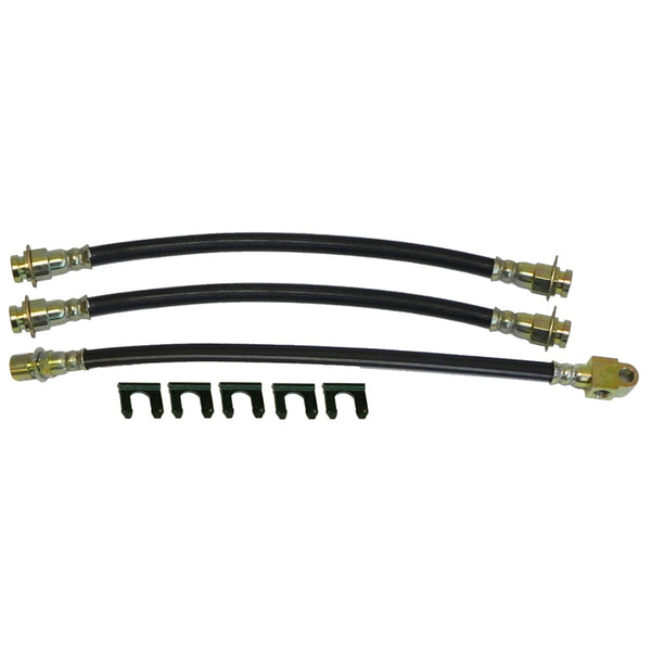 1969-72 GM A-body Skylark / GS - Front Drum / Rear Drum 3 hose Kit. For factory cars that have front drum brakes. 8pc