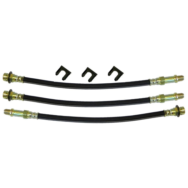 1950-55 Buick Full-size Front Drum / Rear Drum 3 hose Kit. This is for cars with factory drum brakes. 6 pc